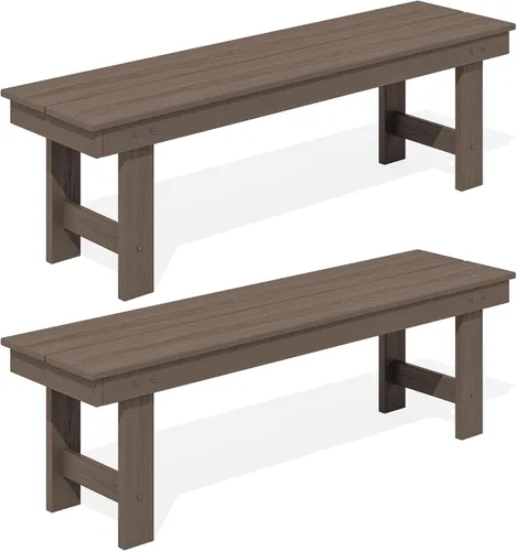 Vista 12 de SERWALL 2-Person Backless Outdoor Bench 56 Inches, Aruba