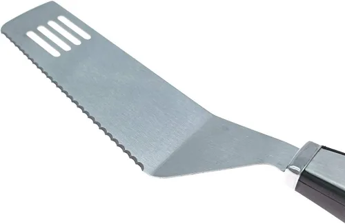 Vista 5 de Juego de espátula para servidor de tartas, cortador de pastel de acero inoxidable para cortar y servir, espátula dentada y torno de corte de pizza