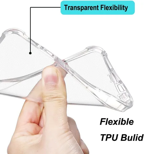Vista 7 de Funda transparente de TPU para Moto Z2 Play / Z2 Force, cubierta trasera con estampado floral, ultra transparente, delgado, protector con cubierta