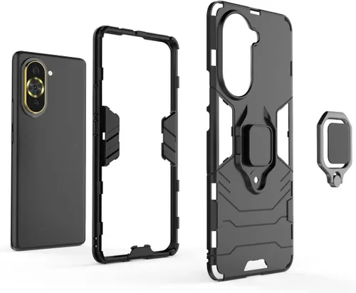 Vista 4 de Funda para Huawei Nova 10 Caso,Soporte de montaje magnético para coche Funda para Huawei Nova 10 NCO-AL00 Case Negro