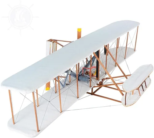 Vista 2 de Old Modern Handicrafts 1903 Wright Brother Flyer - Escala 1:10 - Modelo de avión - Modelo de avión de madera de calidad de museo para el hogar
