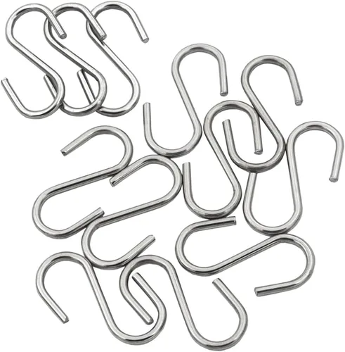Vista 8 de DGOL 24 paquetes de ganchos en S pequeños de acero inoxidable 304 de 1-7/8 pulgadas de largo con capacidad de carga de 100 libras