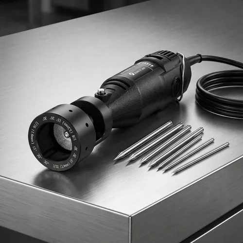 Vista 4 de Afilador de electrodo de tungsteno - Afilador universal de aluminio TIG soldadura tungsteno herramienta de cabeza, con ranura afilador de tungsteno
