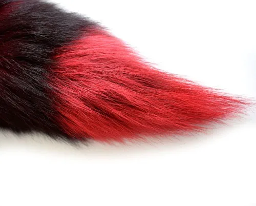 Vista 5 de Valpeak 17'' Real Fox Tail Keychain Fluffy wolf Tail Cosplay Fox Costume for Kids