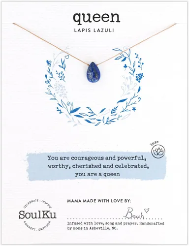 Vista 42 de SoulKu Luxe Inspirational Necklace, Empowerment Jewelry, Handcrafted Necklace For Women, Gift For Mom, 2" Extender With Lobster Clasp, 16" Nylon Cord