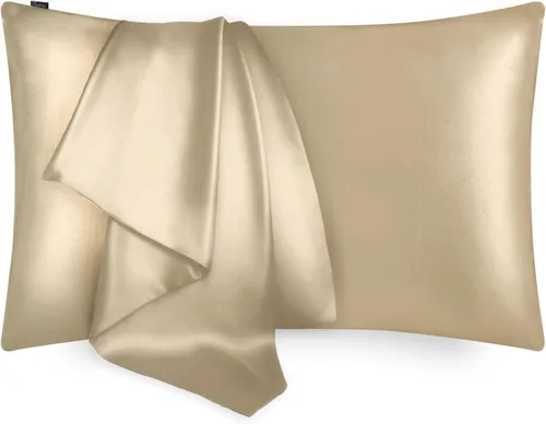 Vista 10 de LILYSILK Funda de almohada 100% de seda, 1 pieza de 0.984 in, funda de almohada pura para cabello y piel, sobre terse de doble cara, seda Charmeuse