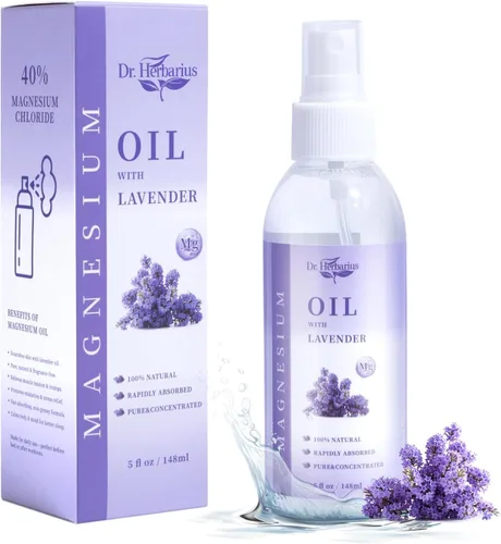 Vista 7 de Spray de magnesio: spray tópico de magnesio para pies, aceite de magnesio del mar muerto puro para pies con aceite de lavanda, calma nocturna, sueño