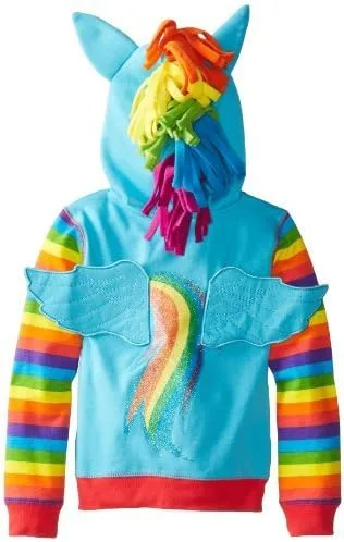 Vista 3 de My Little Pony - Sudadera con capucha con cremallera para niñas
