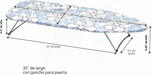 Vista 7 de Household Essentials - Tabla de planchar de acero con soporte de hierro