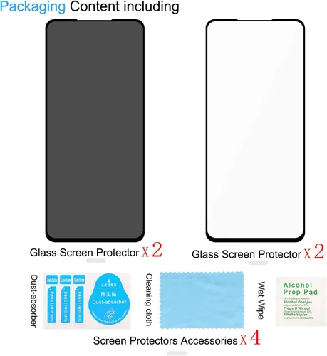 Vista 7 de Protector de pantalla de privacidad 2+2 2 + 2 transparentes para Samsung Galaxy S20 FE/ A53 5G/ A51 5G/ A52 4G/ A52 5G / A52s