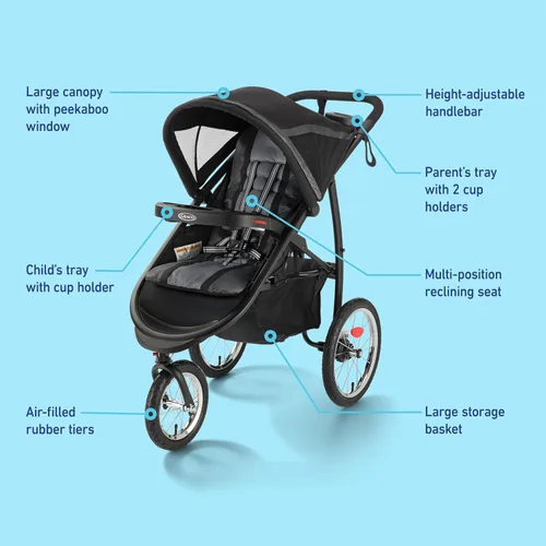Vista 6 de Graco® Sistema de viaje FastAction Fold Jogger Gotham