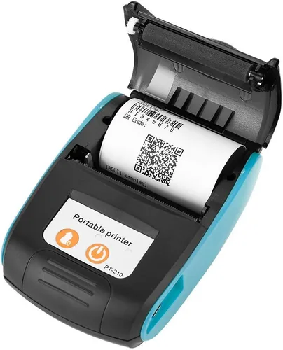 Vista 9 de Tangxi Impresora térmica, PT - 210 Impresora portátil de recibos DC 9V/2A Bluetooth Impresora de facturas térmicas 203DPI Interfaz Power Jack Mini