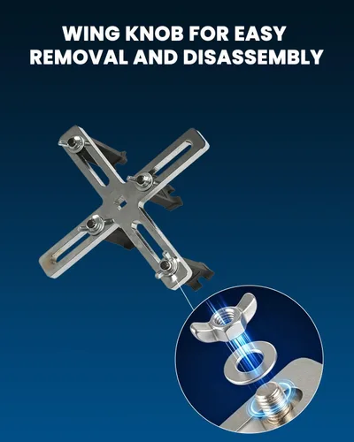 Vista 5 de DPTOOL - Llave ajustable para tapa de depósito de combustible de 2.16" a 5.9" 4 Jaws Non-Slip Fuel Pump Lock Ring Tool 3/8" Drive Fuel Pump Sender