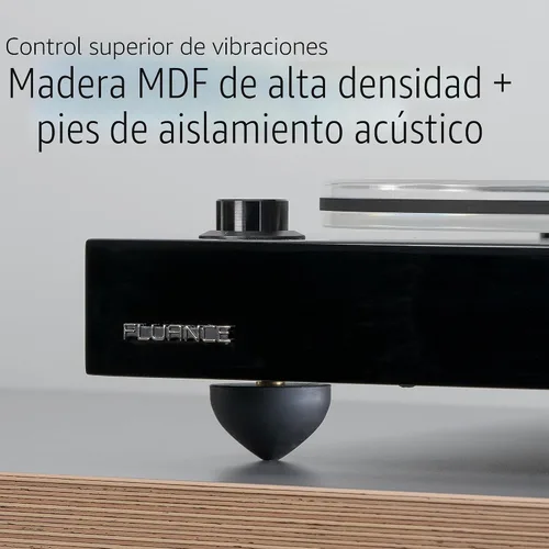 Vista 4 de Fluance RT85 Tocadiscos de Vinilo de Alta Fidelidad de Referencia con Cartucho Ortofon 2M Blue, Plato Acrílico, Motor de Control de Velocidad Bambú