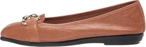 Vista 8 de Aerosoles Zapatos planos tipo ballet Bristol para mujer, piel tan, 7, Bronceado Cuero