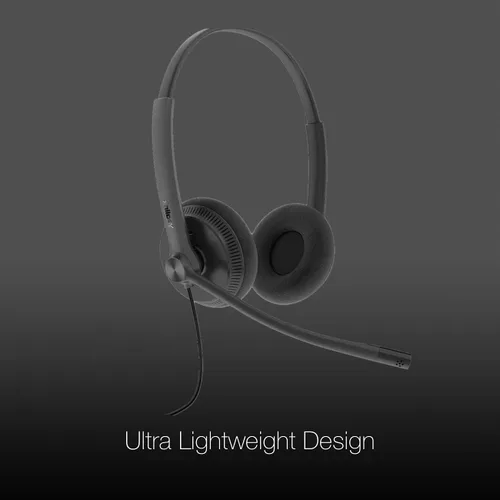 Vista 4 de GTW Yealink UH34 Duo Teams Certified Lite - Auriculares con cable (USB-C), se conectan al escritorio, PC/Mac, softphones - Funciona con equipos