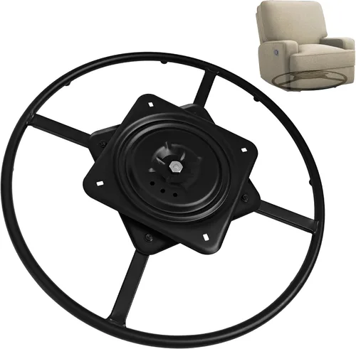 Vista 10 de Repuesto de base de anillo giratorio reclinable de 20 pulgadas con placa, muebles resistentes, sofá, silla, partes inferiores giratorias