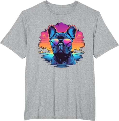Vista 28 de Camiseta de perro Bulldog Francés para hombres y mujeres, Negro