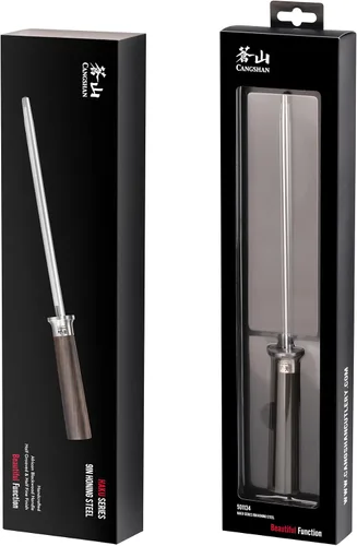 Vista 6 de Cangshan Serie HAKU 501134 acero de afilado de alto carbono de 9 pulgadas
