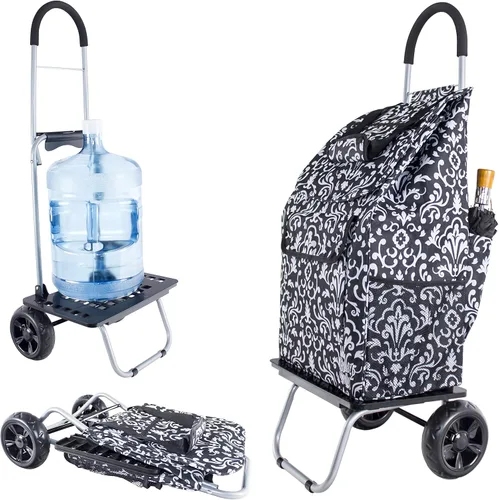 Vista 13 de dbest products - Carrito plegable de compras Trolley Dolly, Negro