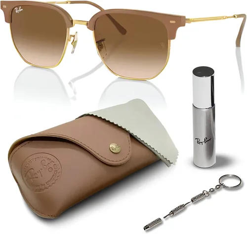 Vista 13 de Ray-Ban RB4416 NEW CLUBMASTER - Gafas de sol de forma cuadrada redonda con kit oficial de gafas