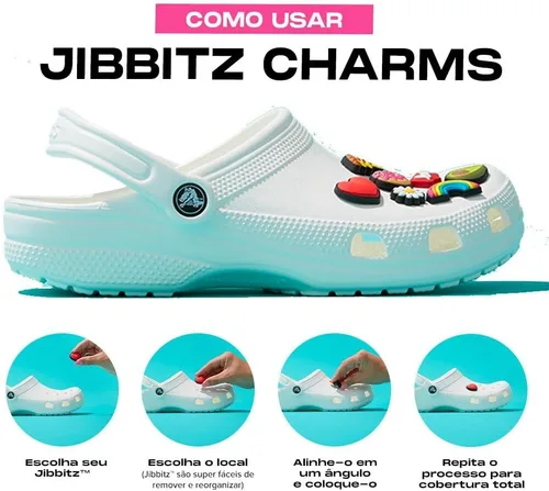 Vista 2 de Crocs - Pines Jibbitz unisex para zapatos de adultos, dijes de letras individuales y bonitos, para niñas y niños