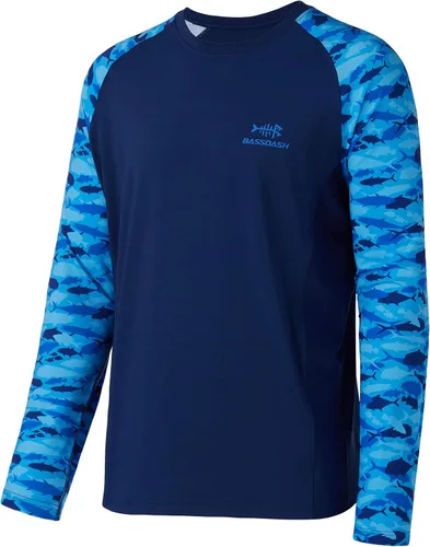Vista 13 de Bassdash UPF 50 Camiseta de pesca para hombre con camuflaje, manga larga, sudadera de secado rápido