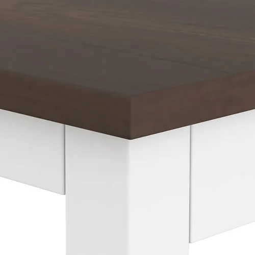 Vista 4 de P PURLOVE Juego de mesa de bar de 3 piezas, mesa de comedor de cocina rústica de altura de barra para 2, mesa de comedor rectangular con 2 sillas