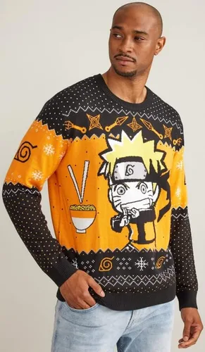 Vista 2 de Ripple Junction Naruto Shippuden Christmas Holiday Anime Adult Crew Neck Sweater