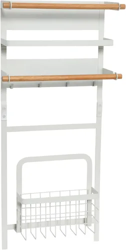 Vista 12 de Household Essentials Estante organizador magnético de metal, negro