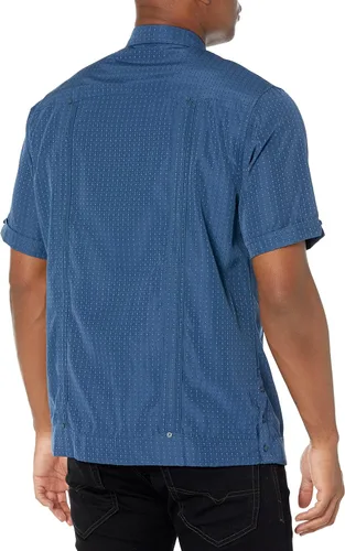 Vista 2 de Cubavera Camisa Guayabera de manga corta texturizada con dos bolsillos Ecoselect para hombre