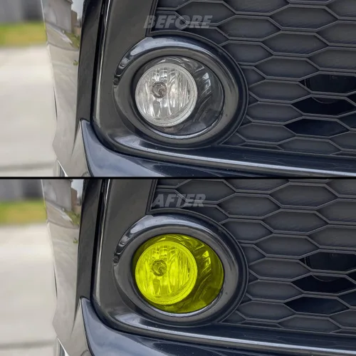 Vista 12 de SlickMod Vinilo precortado tintado en humo para faros delanteros y antiniebla de Honda Civic 2016-2021