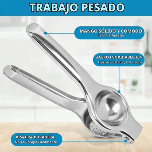 Vista 4 de Jenkin Exprimidor manual de acero inoxidable Exprimidor de limón cítrico,Exprimidor de frutas Lime Press Metal,Herramienta profesional de la cocina