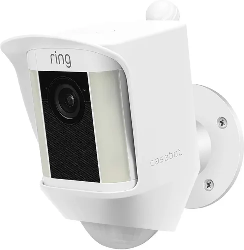 Vista 10 de Fintie Funda de silicona para cámara Ring Spotlight, silicona suave resistente a la intemperie, cubierta protectora para cámara de seguridad HD