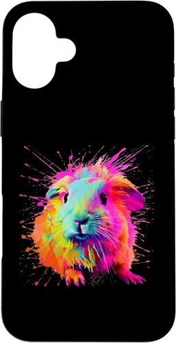 Vista 23 de Splash Paint Guinea Pig Furry Potato Lovers Case for iPhone 16