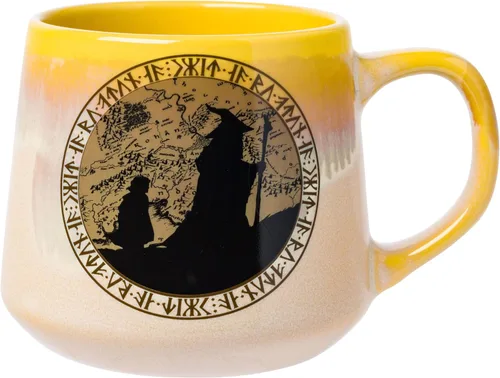 Vista 8 de Silver Buffalo Lord of the Rings Elven, taza de cerámica esmaltada reactiva, 18 onzas El Señor de los Anillos Elfos