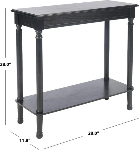 Vista 8 de SAFAVIEH Home Collection Tinsley - Mesa consola con estante inferior rectangular color negro