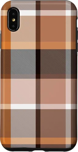 Vista 11 de iPhone 16 Buffalo Check Orange Brown Gingham Scottish Pattern Style Case