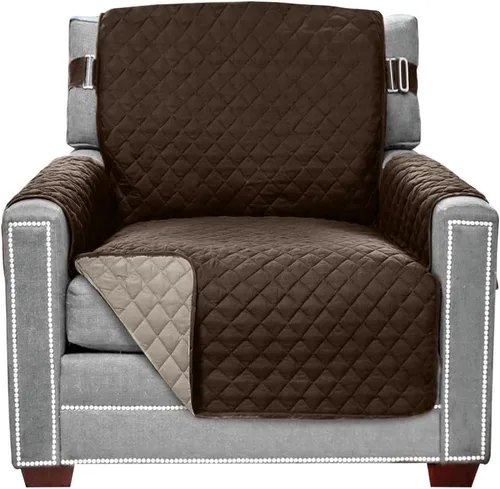 Vista 156 de Sofa Shield - Funda para sofá Loveseat con correa patentada, protector de cojín, funda reversible diseñada en EE. UU. resistente a manchas