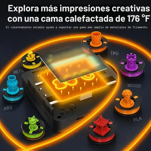 Vista 6 de Impresora 3D Entina Tina2 Plus, impresión rápida de 9.843 in/s, control de aplicación WiFi Azul profundo