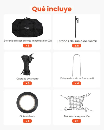 Vista 7 de VEVOR Baseball Batting Cage,Carbon Steel/Fiberglasss Portable Batting Cage