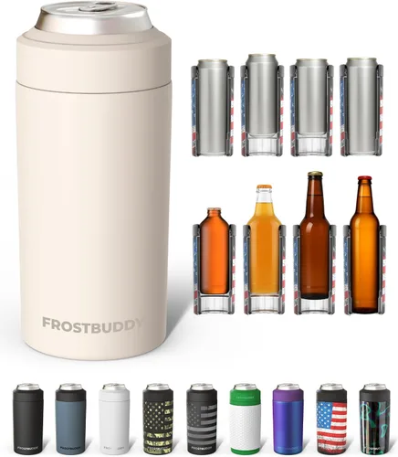 Vista 40 de Frost Buddy Enfriador de latas universal, aislante de latas de acero Blanco (Allwhite)