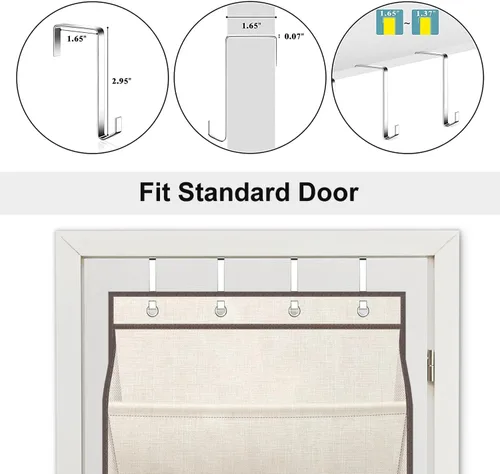 Vista 6 de SLEEPING LAMB Zapatero para puerta, organizador de zapatos para puerta de niños para colgar en el armario, almacenamiento estrecho para zapatos
