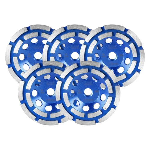 Vista 13 de SALI Muelas abrasivas de hormigón de 7 pulgadas 28 segmentos de diamante Turbo 5/8-11 Arbor Diamond Muela abrasiva apta para pintura, epoxi