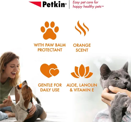 Vista 5 de PETKIN Toallitas Big N Thick PAW Toallitas para perros y gatos