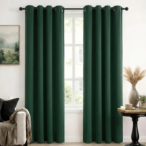 Vista 11 de Simplebrand Cortinas blancas puras de 96 pulgadas de largo para oscurecer la habitación, juego de 2 paneles para dormitorio/sala de estar, bloqueo