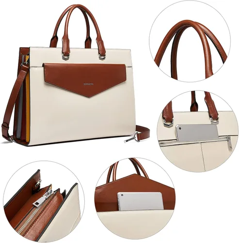 Vista 5 de BOSTANTEN Maletín para mujer paquete de carteras de cuero para mujer
