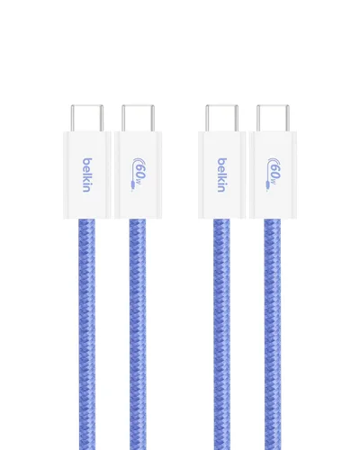 Vista 15 de Belkin Cable USB C a USB C, 3.3 pies, 60 W, cargador tipo C, cable de carga para iPhone, suave, trenzado, flexible para iPhone 16, Galaxy S25, Pixel