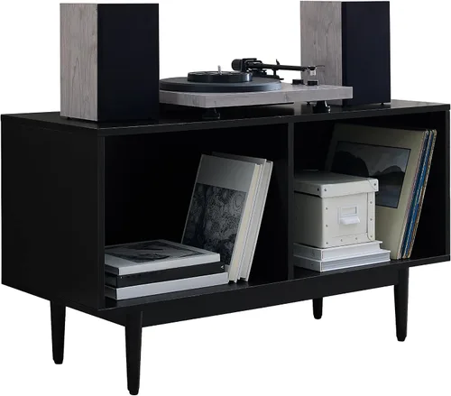 Vista 14 de Crosley Furniture Liam - Soporte para TV de almacenamiento de discos grande