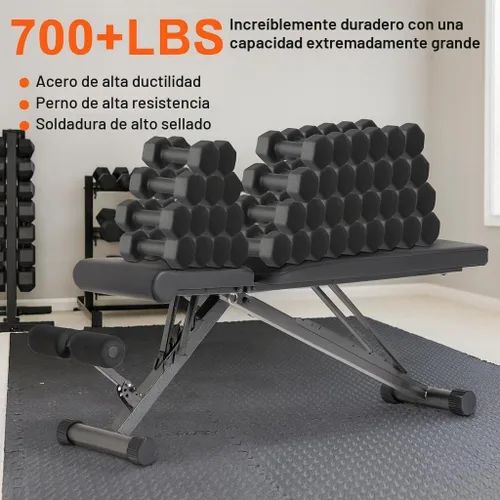 Vista 2 de BARWING Adjustable Foldable Portable Weight Bench for Home Gym,700-800LBS Flat Incline Decline Workout Bench for Full Body Workout Easy Assembly for